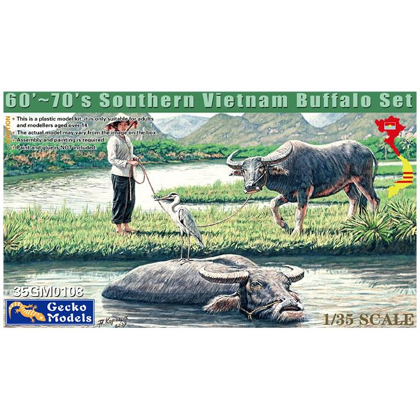 Southern Vietnam Buffalo Set 1960-1970s
