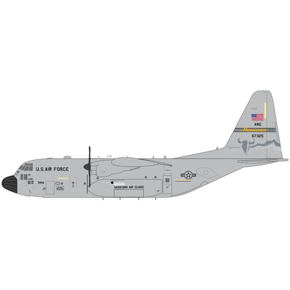 C-130H Hercules U.S. Air Force 96-7325 (Montana ANG) w/Upgraded Stand