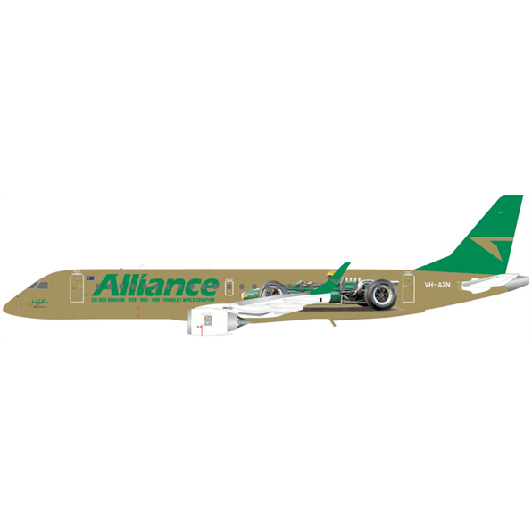 E190 Alliance Airlines VH-A2N Sir Jack Brabham F1 Race Car