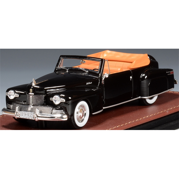 Lincoln Continental Black Cabriolet Open Roof 1942