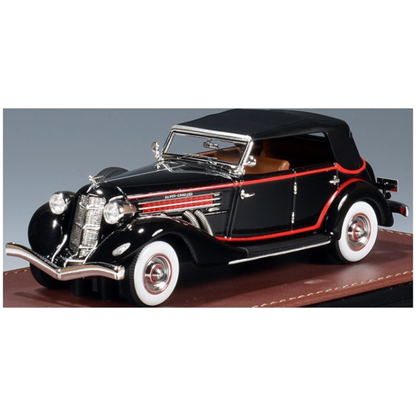 Auburn 851 SuperCharged Phaeton Black Closed Roof 1935