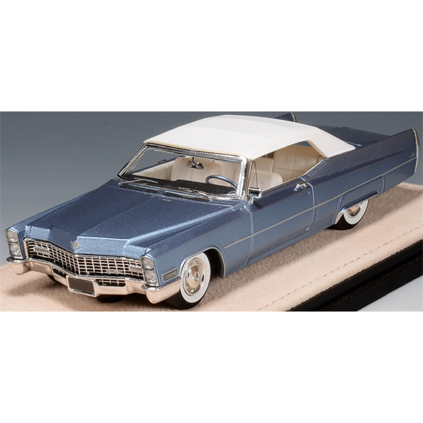 Cadillac de Ville Marina Blue Metallic Convertible Closed Roof 1967