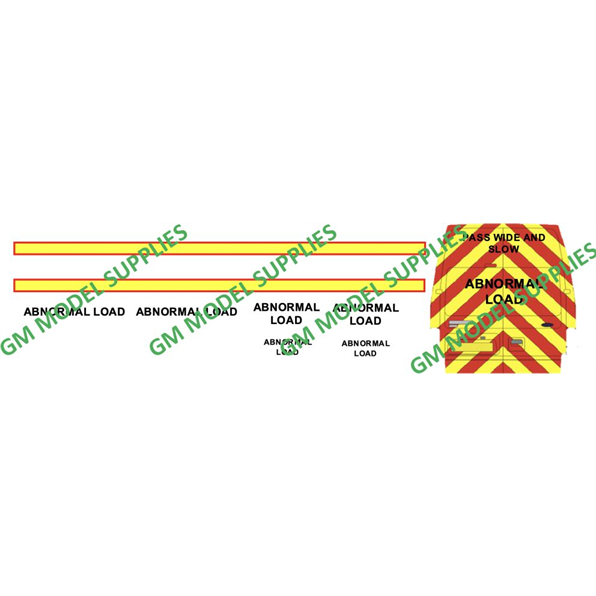 Transit LWB Decal Conversion Kit 'Abnormal Load Livery'
