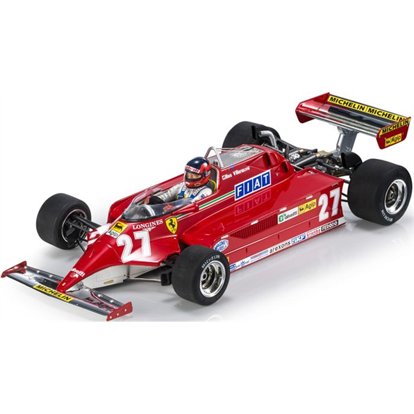 Ferrari 126CK #27 Gilles Villeneuve Winner Monaco GP1981 w/Figurine