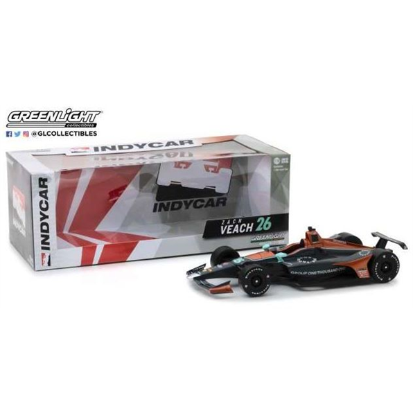 Honda #26 Zach Veach/Andretti Autosport Gr oup One Thousand One Indy Car black/copper