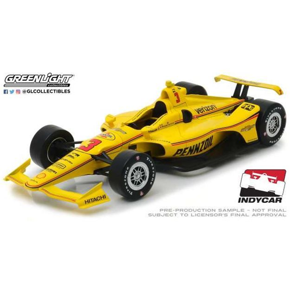 Chevrolet #3 Helio Castroneves Team Penske Pennzoil IndyCar Series yellow/black 2019
