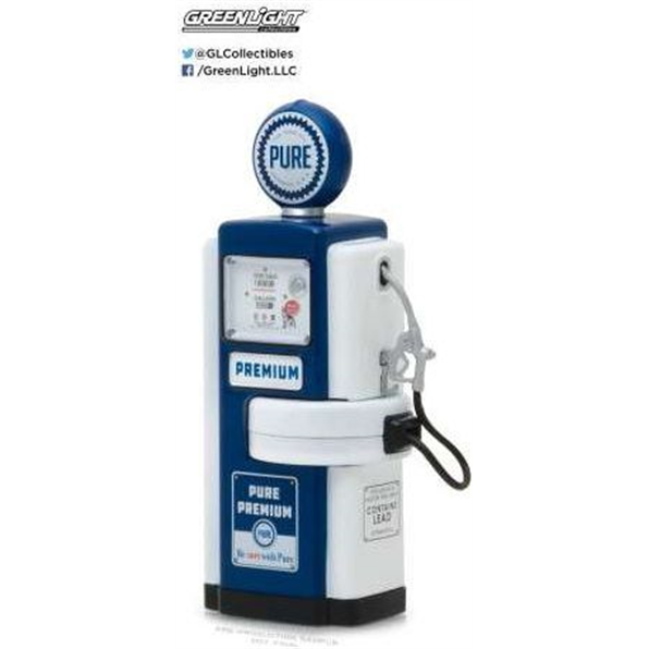 Wayne 100-A Pure Oil Gas Pump Vintage Gas Pumps Series 3 blue/white 1949