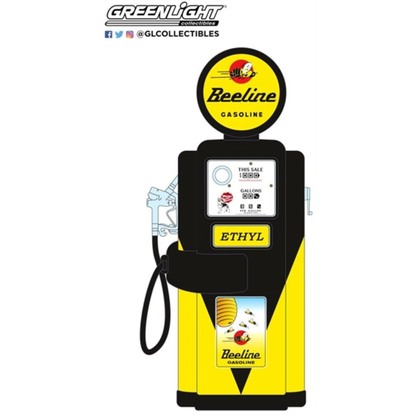 Wayne 100-A Gas Pump Beeline Gasoline 1948 Vintage Gas Pumps Series 12