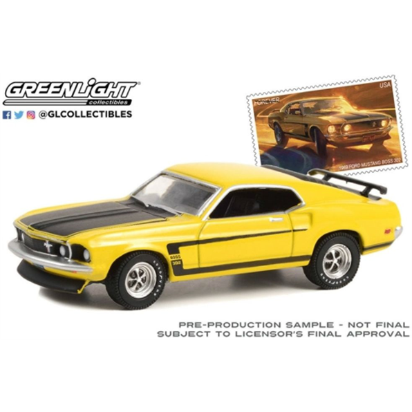 Ford Mustang Boss 302 1969 USPS 2022 Pony Car Stamp Collection by Tom Fritz