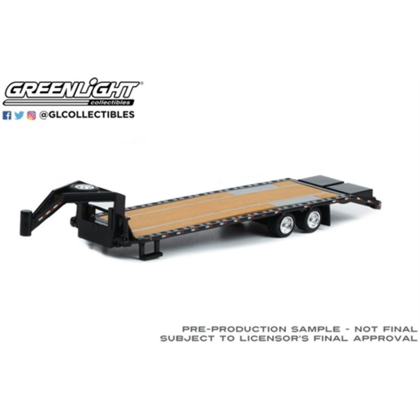 Gooseneck Trailer Black w/Red and White Conspicuity Stripes