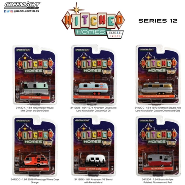 Hitched Homes Series 12 (6 Trailer Set) 12pcs Asst Ctn