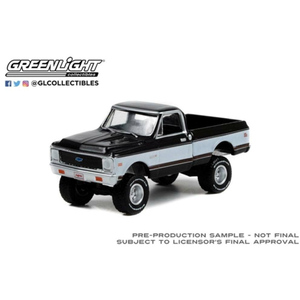 Chevrolet K10 1972 4X4 Pickup Grey/White w/Black Interior