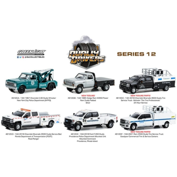 Dually Drivers Series 12 6-Truck Set 12pcs Asst