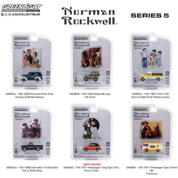 Norman Rockwell Series 5 (6-Vehicle Set) 12pcs Asst