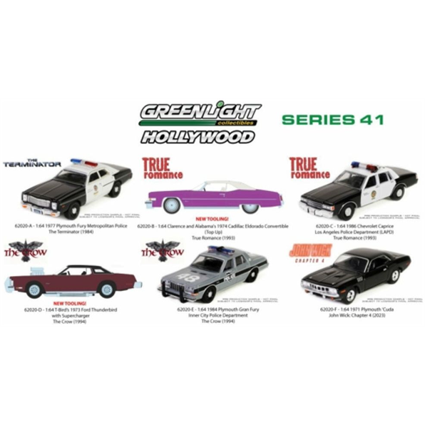 Hollywood Series 41 (6-Car Set) 12pcs Asst