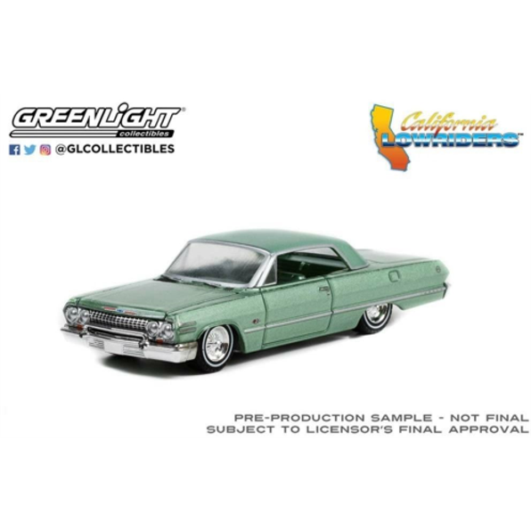 Chevrolet Impala Lowrider 1963 Custom Light Green California Lowrider Series 1
