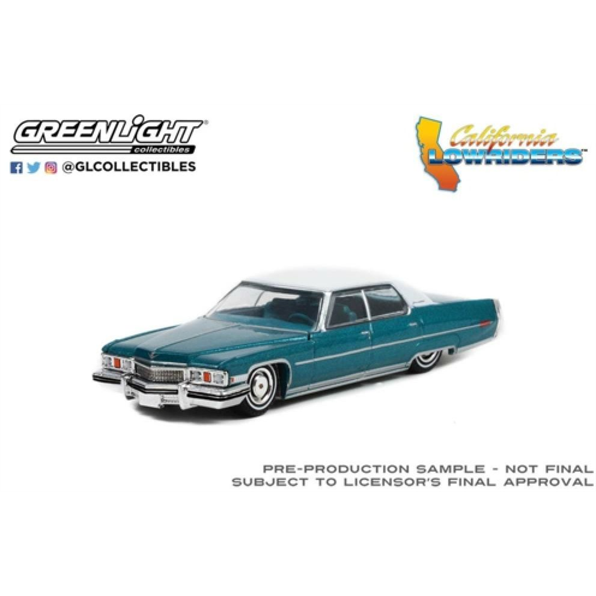 Cadillac Coupe Deville 1973 Teal w/White Roof California Lowriders Series 1
