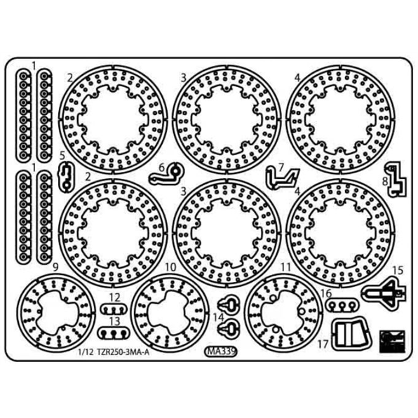 Etching Parts 1:12 1989 Yamaha TZR250 3MA Kit