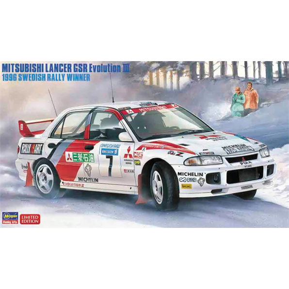 Mitsubishi Lancer GSR Evolution III 1996 Swedish Rally Winner Model Kit
