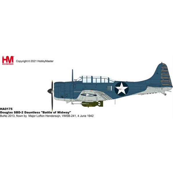 Douglas SBD-2 Dauntless 'Battle of Midway' BuNo 2013 Major L.Henderson VMSB-241 1942