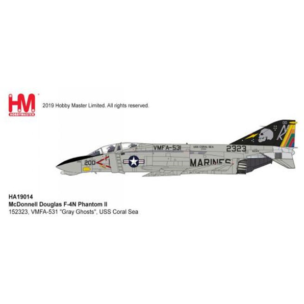 McDonnell Douglas F-4N Phantom II 152323 VMFA-531 'Gray Ghosts' USS Coral Sea