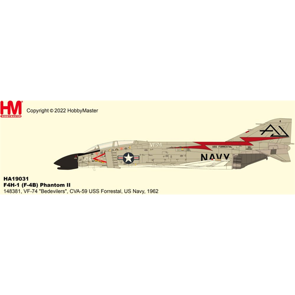 F4H-1 (F-4B) Phantom II 148381 VF-74 Bedevilers' CVA-59 USS Forrestal US Navy