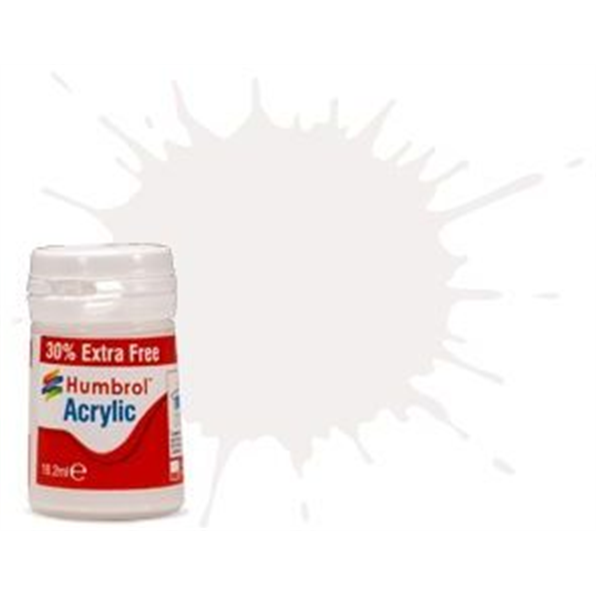 White Satin Acrylic Potlet (Plus 30% Extra Free)