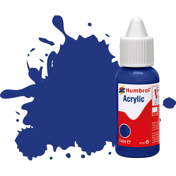 Blue Matt Acrylic Paint Dropper Bottle
