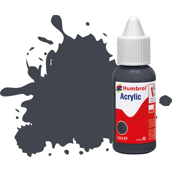 Dark Grey Matt Acrylic Paint Dropper Bottle