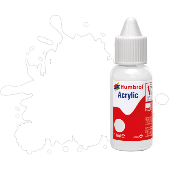 White Matt Acrylic Paint Dropper Bottle