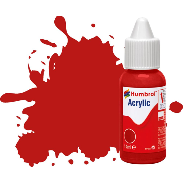 Scarlet Matt Acrylic Paint Dropper Bottle