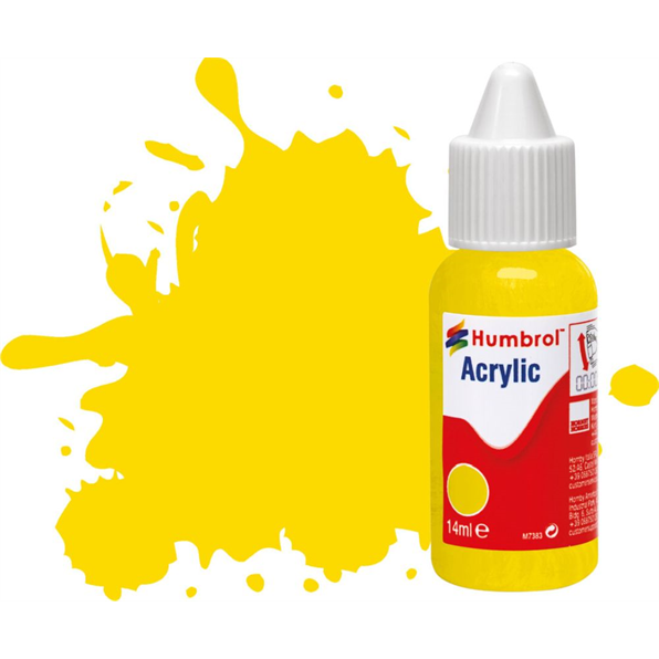 Yellow Gloss Acrylic Paint Dropper Bottle