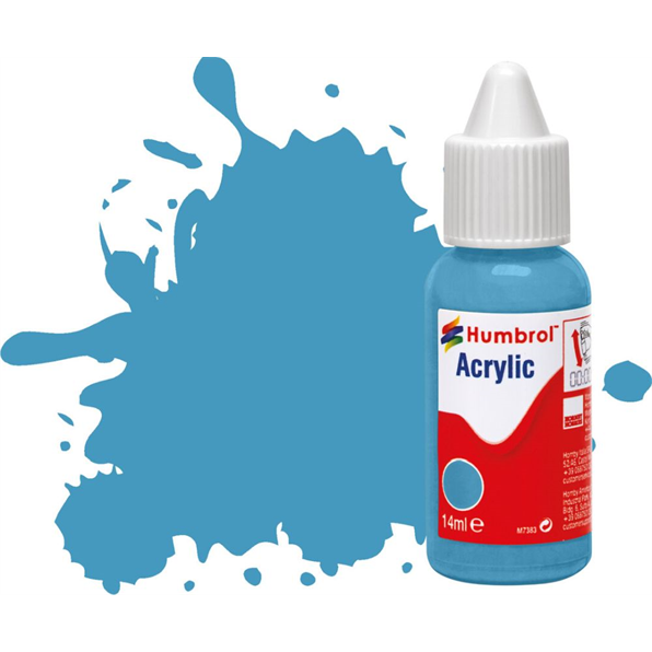 Middle Blue Matt Acrylic Paint Dropper Bottle