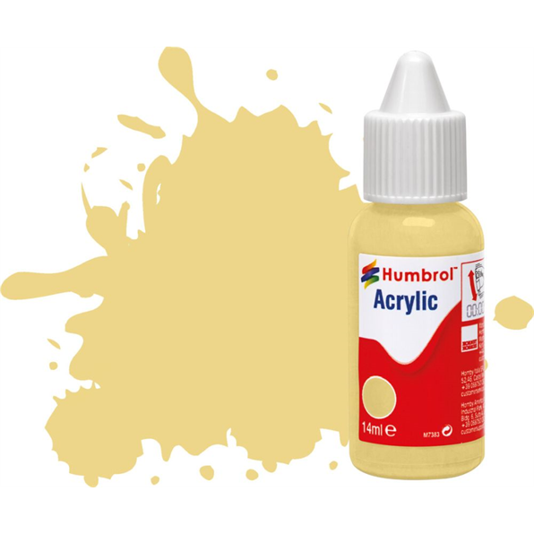 Cream Matt Acrylic Paint Dropper Bottle