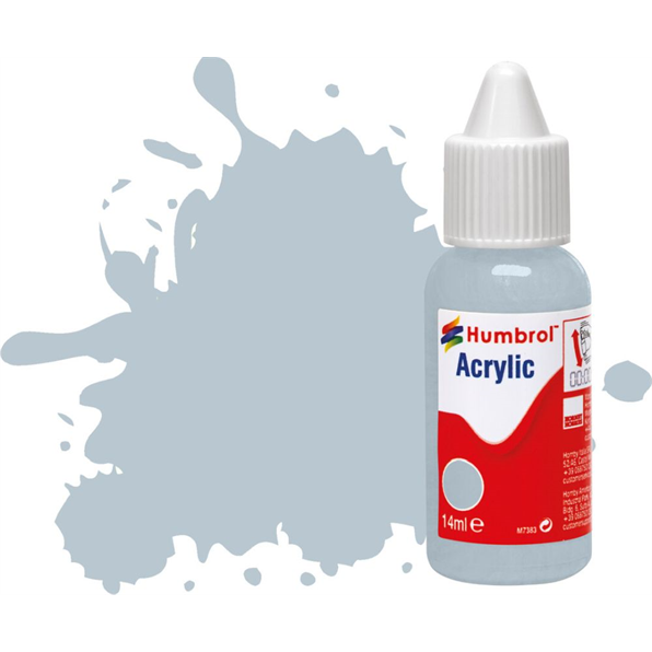 US Ghost Grey Satin Acrylic Paint Dropper Bottle