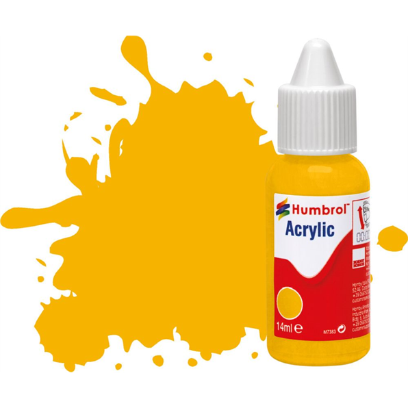 Insignia Yellow Matt Acrylic Paint Dropper Bottle