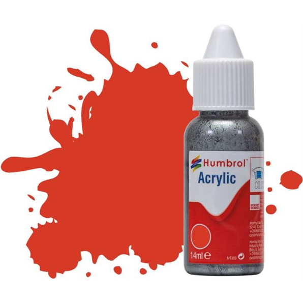 Signal Red Satin Acrylic Paint Dropper Bottle
