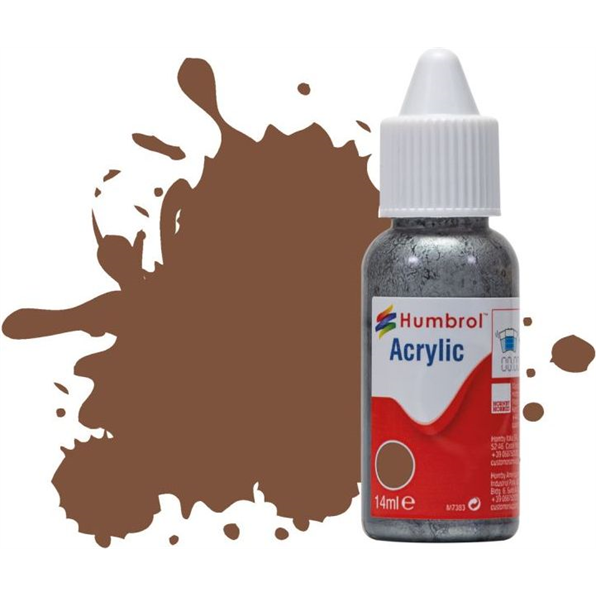 Brown Matt Acrylic Paint Dropper Bottle