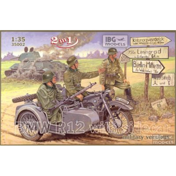 BMW R12 with Sidecar Military Version (2 in 1)