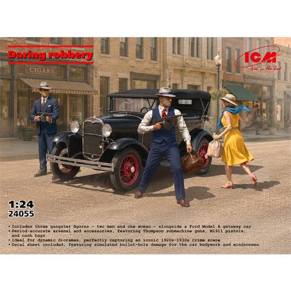 Ford Model A 'Daring Robbery' w/3 Gangst Figures