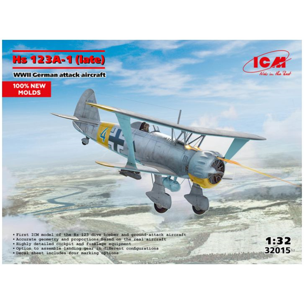 Hs 123A-1 (Late) WWII German Attack Aircraft