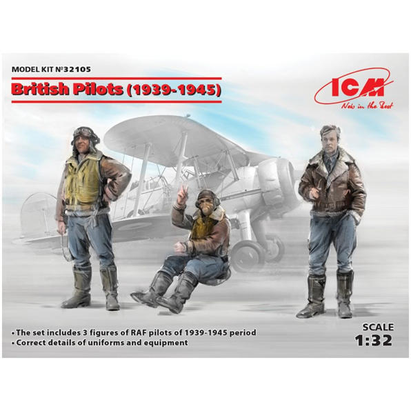 British Pilots (1939-1945) 3 Figures