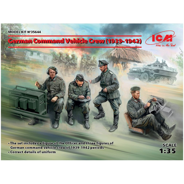 German Command Vehicle Crew (1939-1942) 4 Figures