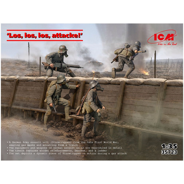 Los, Los, Los, Attacke!' German Army Assault Unit (x4)