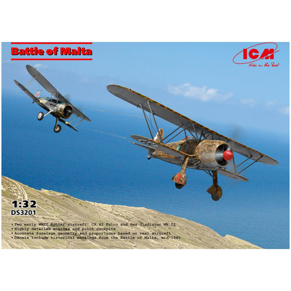 Battle of Malta w/CR. 42 Falco and Sea Gladiator Mk. II (Set of 2 Aircraft)