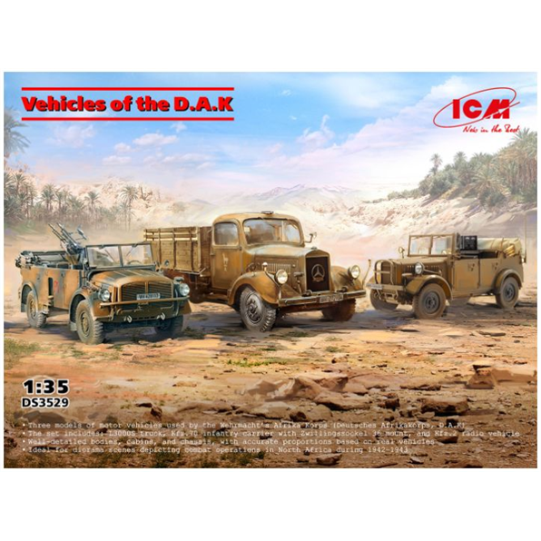 Vehicles of the DAK German WWII Afrika Korps (Set of 3)