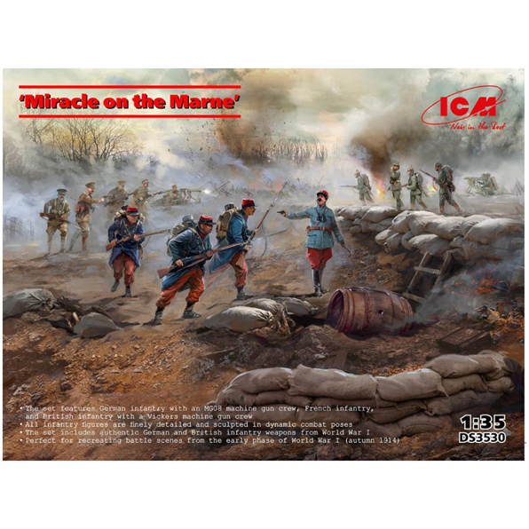 Miracle on the Marne' WWI British French and German Infantry Figure Set
