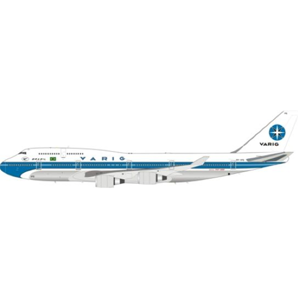 Boeing 747-400 Varig PP-VPG Polished w/Stand