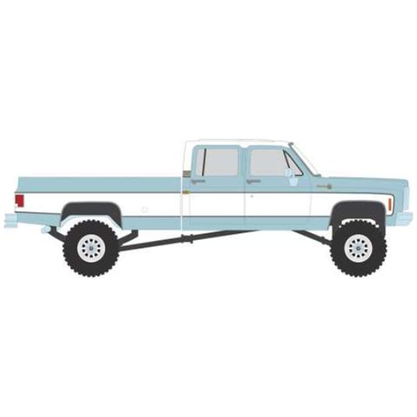 Chevrolet Silverado K30 Crew Cab Fleetside Lifted Blue/White 1978