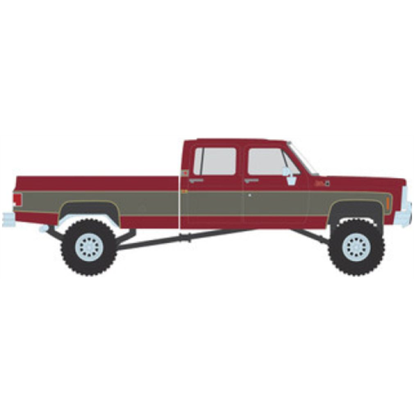 GMC Sierra Grande K2500 Crew Cab Dark Red Silver 1977